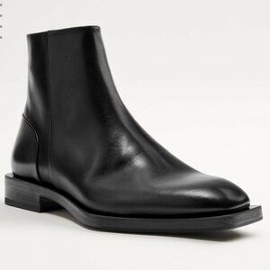 ZARA Leather Boots with Zip